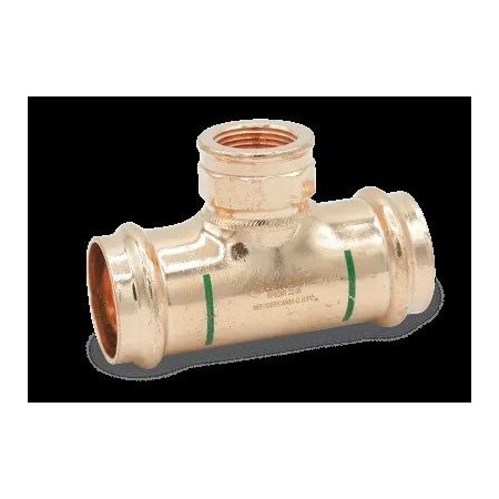 Smith-Cooper Copper FPT Female Adapter Tee, 2 in. Press x 2 in. Press x 1/2 in. FPT, EPDM 4343003180